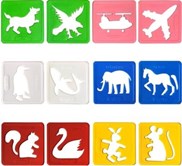 تصویر  شابلون مدل حيوانات مجموعه 12 عددي