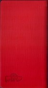 تصویر  تقويم پالتويي 1400 جلد چرم سخت طرح پلازا قرمز