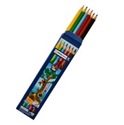 تصویر  مداد رنگي 6 رنگ جعبه مقوايي بلند آسيا